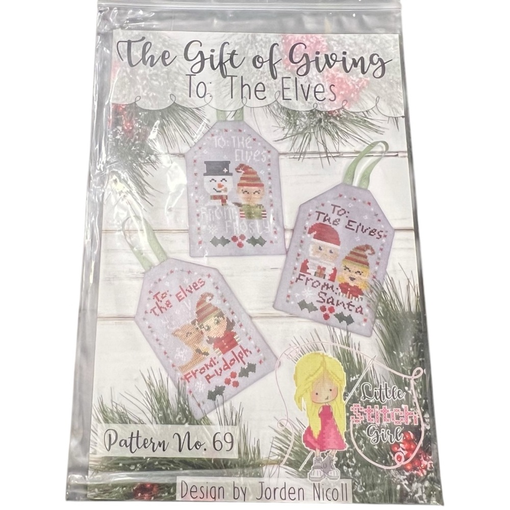 The Gift Of Giving To: The Elves Cross Stitch Pattern Christmas Pattern 69 NEW - Picture 1 of 6
